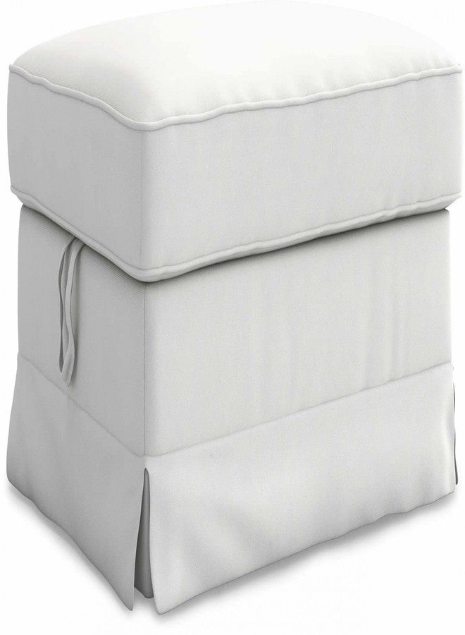 MASTERS OF COVERS Ektorp Footstool Cover for The IKEA Ektorp Ottoman Slipcover Replacement (Cool White) - Image 1